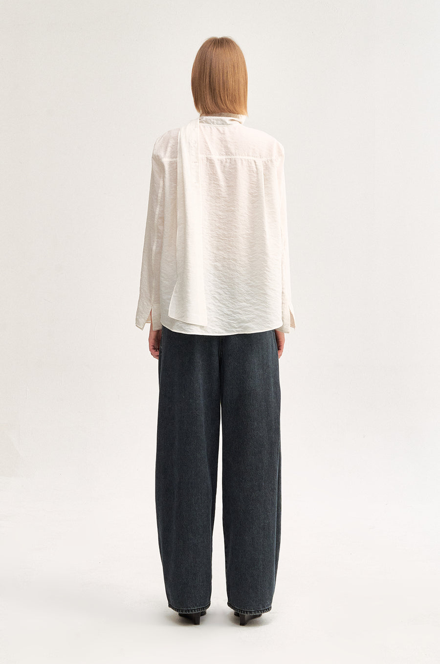SHEER SHIRT WITH SHAWL