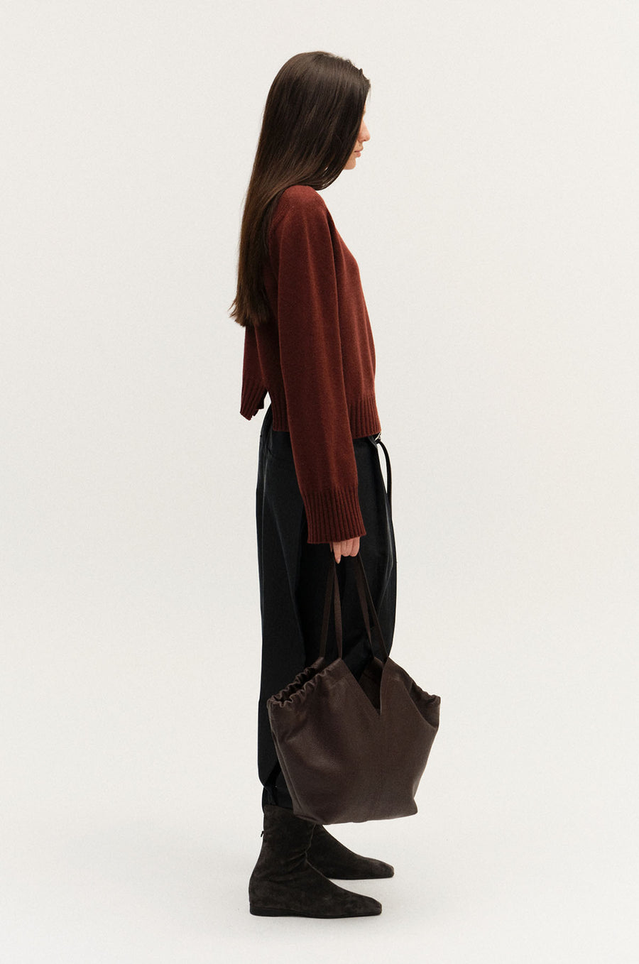 CASHMERE HIGH NECK KNIT TOP