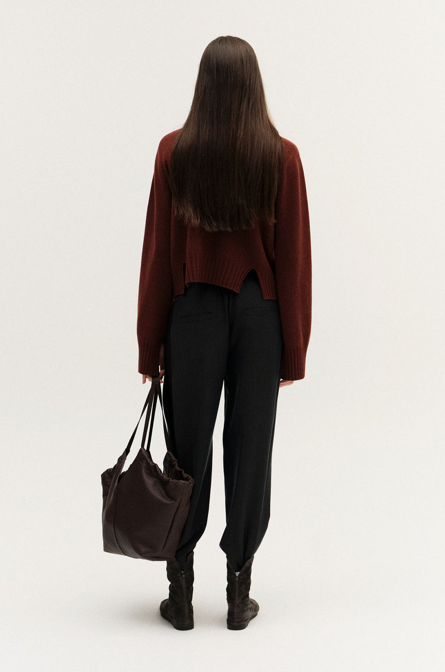 CASHMERE HIGH NECK KNIT TOP