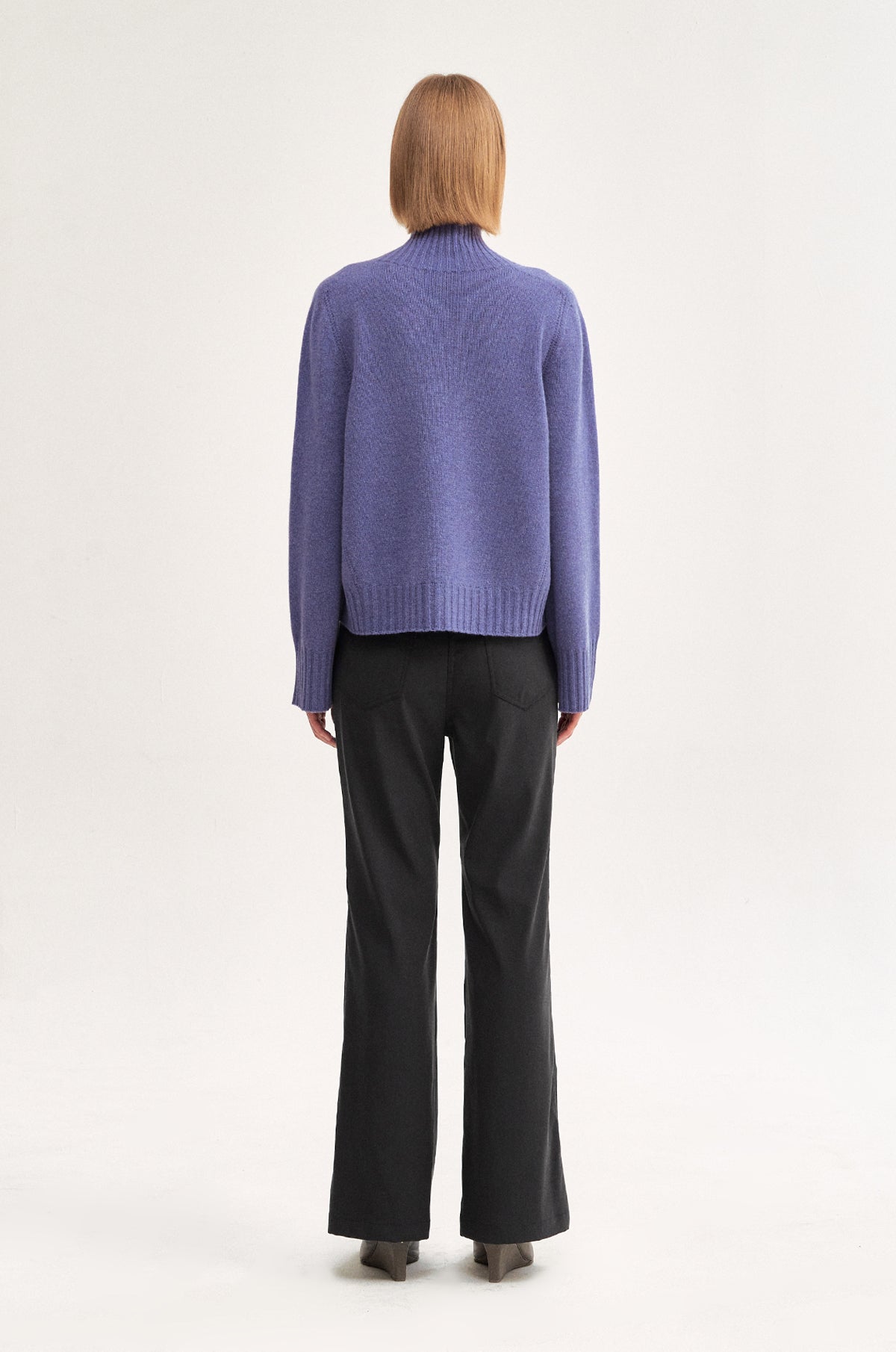 CASHMERE HIGH NECK KNIT TOP