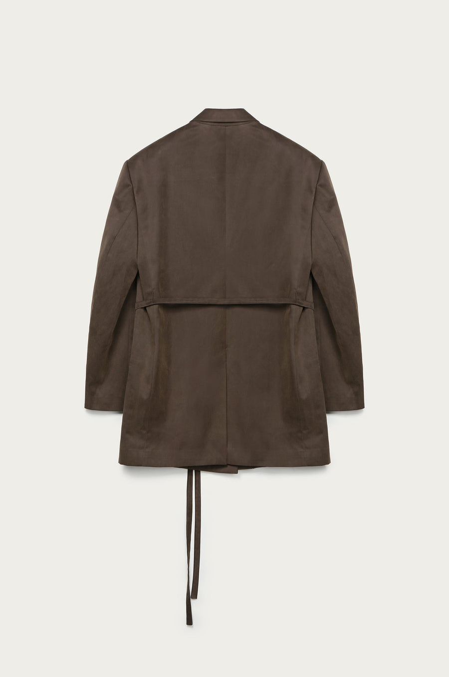DOUBLE-BREASTED COTTON & LYOCELL MIXED JACKET