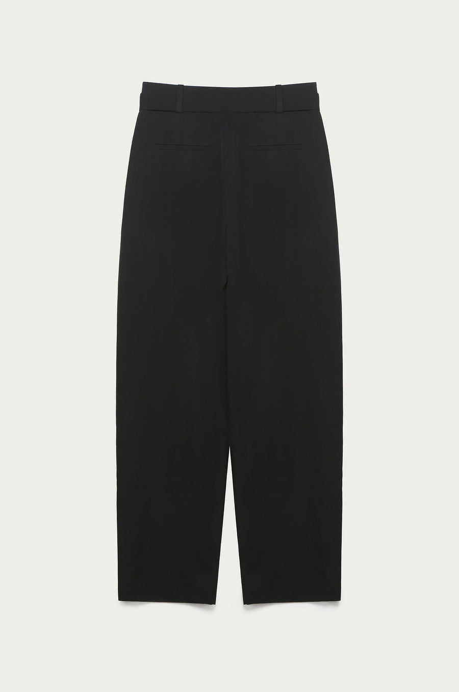BOWED LEG BELTED PANTS