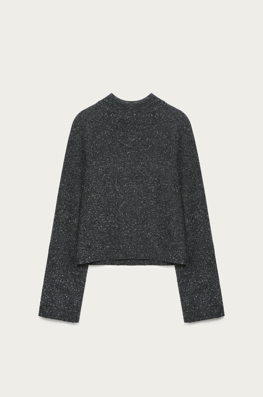 CASHMERE MOCK NECK BLEND KNIT TOP