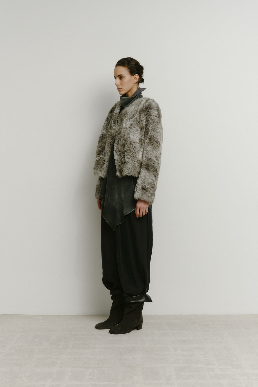 GREY HAIRY JACKET
