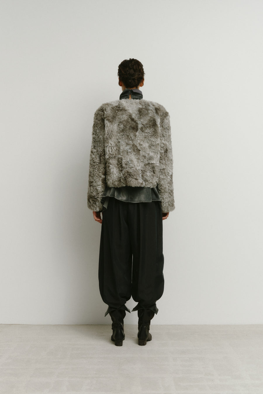 GREY HAIRY JACKET