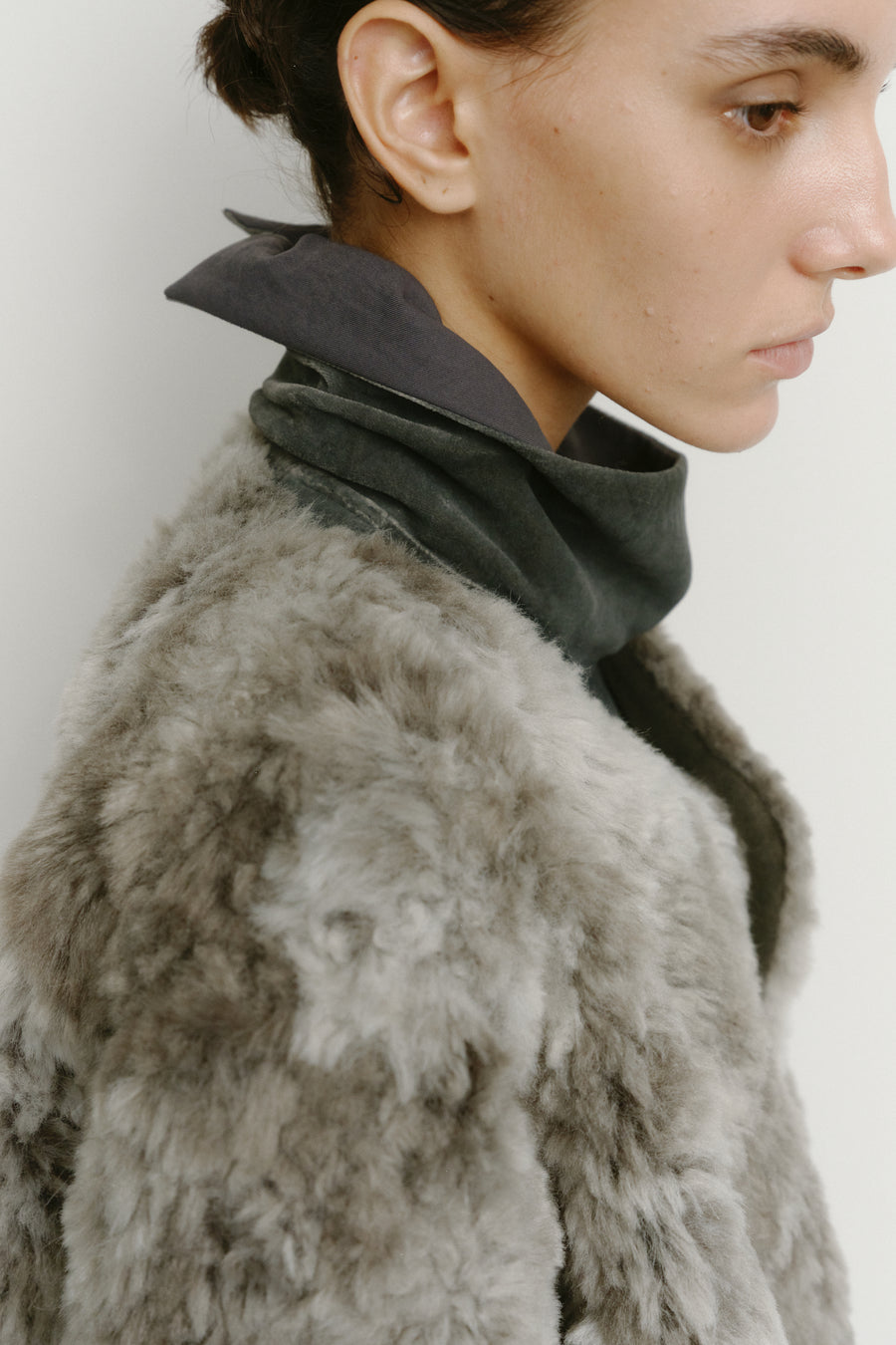 GREY HAIRY JACKET