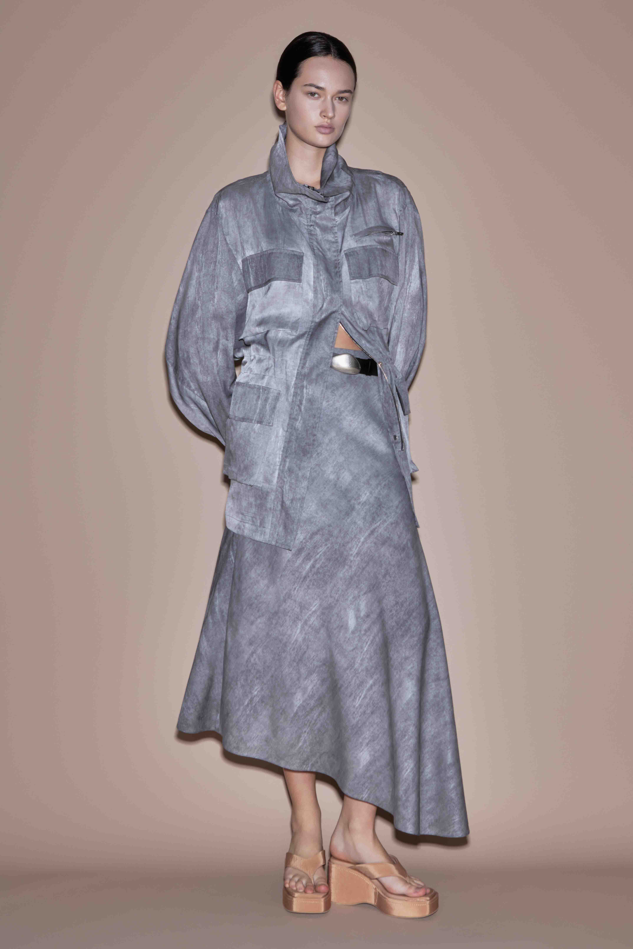 Destroyed Flared Skirt