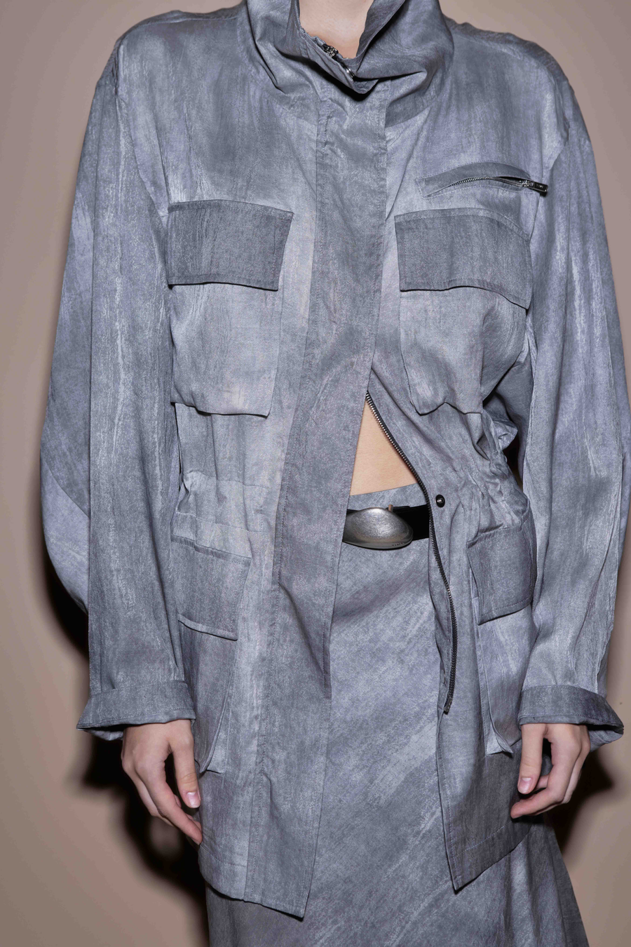 Utility Zipped Safari Jumper